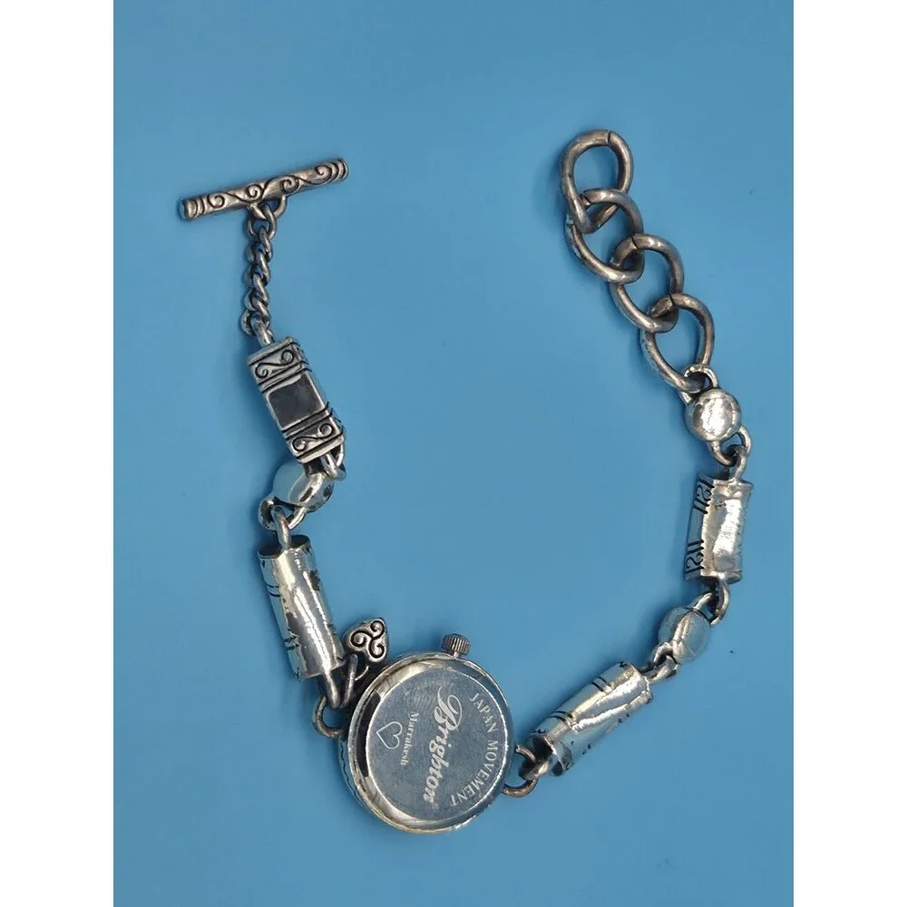 Brighton Silver Marrakesh Quartz Watch Bracelet Toggle Clasp New Battery